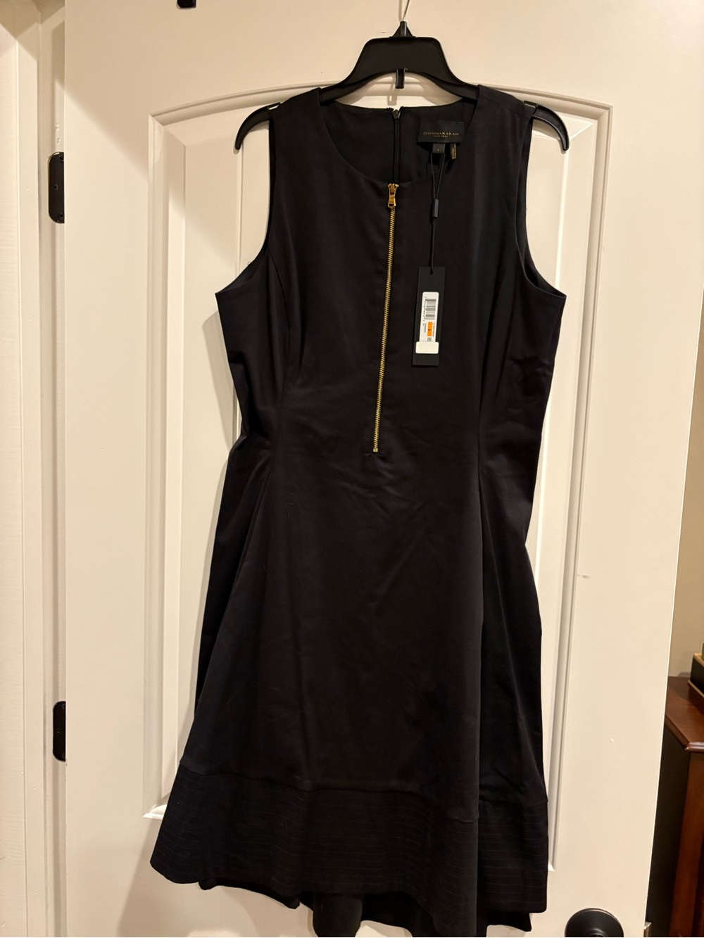 Donna Karan Black Dress with Gold Zipper